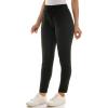 imageZac ampamp Rachel Womens Brushed Dty Jogger with Functional Pockets Elastic  Tie Waist and Rolled Ankle CuffBlack