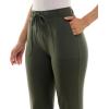 imageZac ampamp Rachel Womens Brushed Dty Jogger with Functional Pockets Elastic  Tie Waist and Rolled Ankle CuffOlive