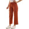 imageZac ampamp Rachel Womens Brushed Dty Wide Leg Jogger with Cargo Pocket DetailArabian Spice
