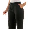 imageZac ampamp Rachel Womens Brushed Dty Wide Leg Jogger with Cargo Pocket DetailBlack