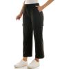 imageZac ampamp Rachel Womens Brushed Dty Wide Leg Jogger with Cargo Pocket DetailBlack