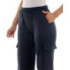 imageZac ampamp Rachel Womens Brushed Dty Wide Leg Jogger with Cargo Pocket DetailNavy