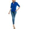 imageZac ampamp Rachel Womens Button Up Shirt with Two Front Pocket Design and Rolled 34 SleeveSurf the Web