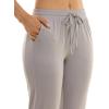 imageZac ampamp Rachel Womens Pull on Jogger Pant with Tie Front and Side PocketsLight Grey