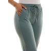 imageZac ampamp Rachel Womens Pull on Jogger Pant with Tie Front and Side PocketsSea Stone