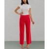 imageZac ampamp Rachel Womens Pull on Millennium Wide Leg Pant WHardware Waist TabsLipstick Red