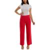 imageZac ampamp Rachel Womens Pull on Millennium Wide Leg Pant WHardware Waist TabsLipstick Red