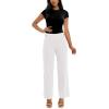 imageZac ampamp Rachel Womens Pull on Millennium Wide Leg Pant WHardware Waist TabsOptic White