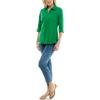 imageZac ampamp Rachel Womens Pull on Shirt with Flexible Zipper Neckline and 34 Button Rolled Up SleeveJelly Bean