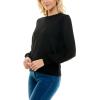imageZac ampamp Rachel Womens Sweater Knit  Pleated Chiffon BlouseBlack Beauty