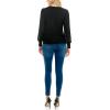 imageZac ampamp Rachel Womens Sweater Knit  Pleated Chiffon BlouseBlack Beauty