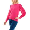 imageZac ampamp Rachel Womens Sweater Knit  Pleated Chiffon BlouseCabaret