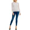 imageZac ampamp Rachel Womens Sweater Knit  Pleated Chiffon BlouseGardenia
