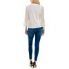 imageZac ampamp Rachel Womens Sweater Knit  Pleated Chiffon BlouseGardenia