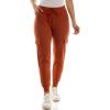 imageZac ampamp Rachel Womens Brushed Dty Cargo Jogger with Functional Pockets and Tie WaistbandArabian Spice