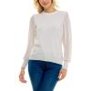 imageZac ampamp Rachel Womens Sweater Knit  Pleated Chiffon BlouseGardenia