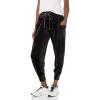 imageZac ampamp Rachel Womens Velour Rib Knit Jogger with Drawstring WaistBlack 1