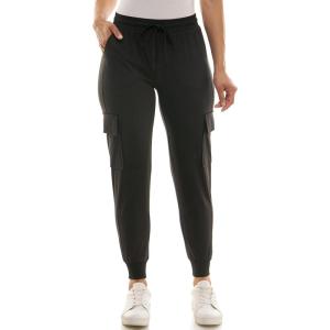 imageZac ampamp Rachel Womens Brushed Dty Cargo Jogger with Functional Pockets and Tie WaistbandBlack