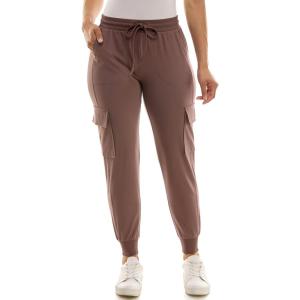 imageZac ampamp Rachel Womens Brushed Dty Cargo Jogger with Functional Pockets and Tie WaistbandPeppercorn