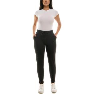 imageZac ampamp Rachel Womens Brushed Dty Jogger with Functional Pockets Elastic  Tie Waist and Rolled Ankle CuffBlack