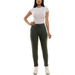 imageZac ampamp Rachel Womens Brushed Dty Jogger with Functional Pockets Elastic  Tie Waist and Rolled Ankle CuffOlive