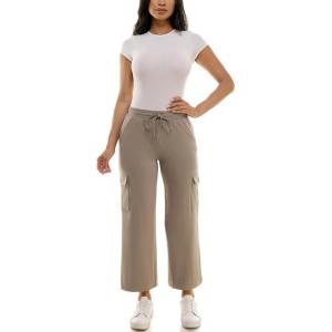 imageZac ampamp Rachel Womens Brushed Dty Wide Leg Jogger with Cargo Pocket DetailMushroom