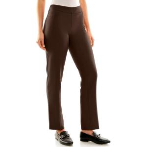 imageZac ampamp Rachel Womens Flattering Pullon Slim Leg Pant with Tummy Control PanelChocolate