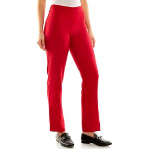 imageZac ampamp Rachel Womens Flattering Pullon Slim Leg Pant with Tummy Control PanelImperial Red