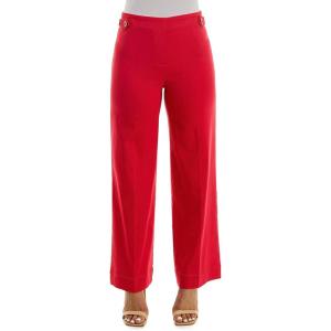 imageZac ampamp Rachel Womens Pull on Millennium Wide Leg Pant WHardware Waist TabsLipstick Red