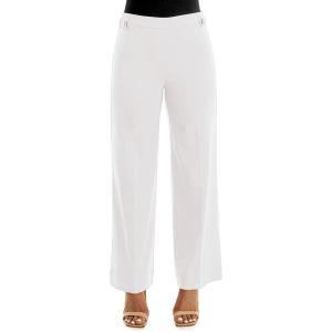 imageZac ampamp Rachel Womens Pull on Millennium Wide Leg Pant WHardware Waist TabsOptic White