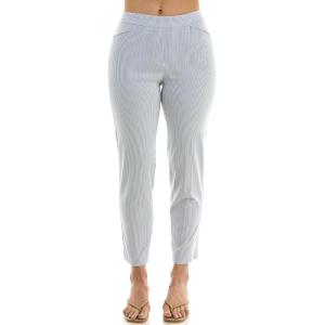 imageZac ampamp Rachel Womens Seersucker Millenium Ankle Length Pant with Front Half PocketBlueWhite
