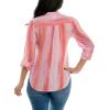 imageZac ampamp Rachel Womens 34 Sleeve LinenLike Blouse with Henley Collar and Pintucking DetailWinsome OrchidSugar Coral