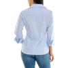 imageZac ampamp Rachel Womens 34 Sleeve Poplin Shirt with Fashion Details and Knit Insert for Comfortable FitChambray BlueWhite With Pearl Detail