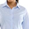 imageZac ampamp Rachel Womens 34 Sleeve Poplin Shirt with Fashion Details and Knit Insert for Comfortable FitChambray BlueWhite With Pearl Detail