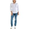 imageZac ampamp Rachel Womens 34 Sleeve Poplin Shirt with Fashion Details and Knit Insert for Comfortable FitWhite With Butterfly Embroidery
