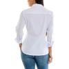 imageZac ampamp Rachel Womens 34 Sleeve Poplin Shirt with Fashion Details and Knit Insert for Comfortable FitWhite With Sleeve Rhinestone Floral Detail