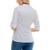 imageZac ampamp Rachel Womens Button Down Top with Functional Chest PocketsOptic White