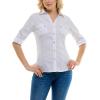 imageZac ampamp Rachel Womens Button Down Top with Functional Chest PocketsOptic White