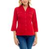 imageZac ampamp Rachel Womens Button Down Top with Functional Chest PocketsTango Red