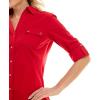 imageZac ampamp Rachel Womens Button Down Top with Functional Chest PocketsTango Red