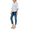 imageZac ampamp Rachel Womens Button Up Shirt with 34 Blouson SleeveWhiteBlack