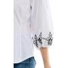 imageZac ampamp Rachel Womens Button Up Shirt with 34 Blouson SleeveWhiteBlack