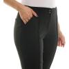imageZac ampamp Rachel Womens Double Button Fly Front Boot Cut Ankle Length PantBlack