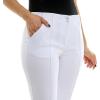 imageZac ampamp Rachel Womens Double Button Fly Front Boot Cut Ankle Length PantOptic White