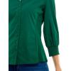 imageZac ampamp Rachel Womens Elegant Blouse with Balloon SleevesEvergreen