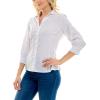 imageZac ampamp Rachel Womens Elegant Blouse with Balloon SleevesWhite