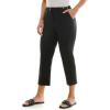 imageZac ampamp Rachel Womens Fly Front Capri with Waist Fashion Tab Detail and Functional PocketsBlack