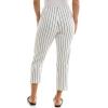 imageZac ampamp Rachel Womens Fly Front Capri with Waist Fashion Tab Detail and Functional PocketsWhiteBlack Stripes
