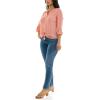 imageZac ampamp Rachel Womens Long Sleeve LinenLike Button Up Shirt with Front Tie  PocketBlooming Dahlia