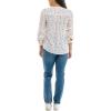imageZac ampamp Rachel Womens Long Sleeve LinenLike Button Up Shirt with Front Tie  PocketBright WhiteCattleya Orchid